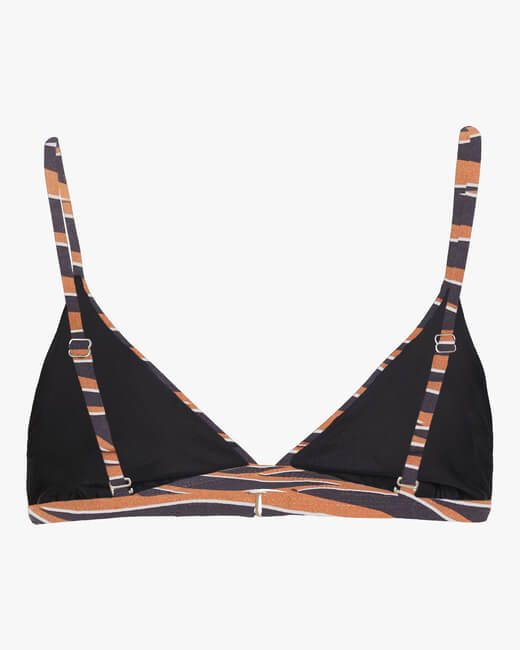 New Tiger Print Triangle Bikini Top