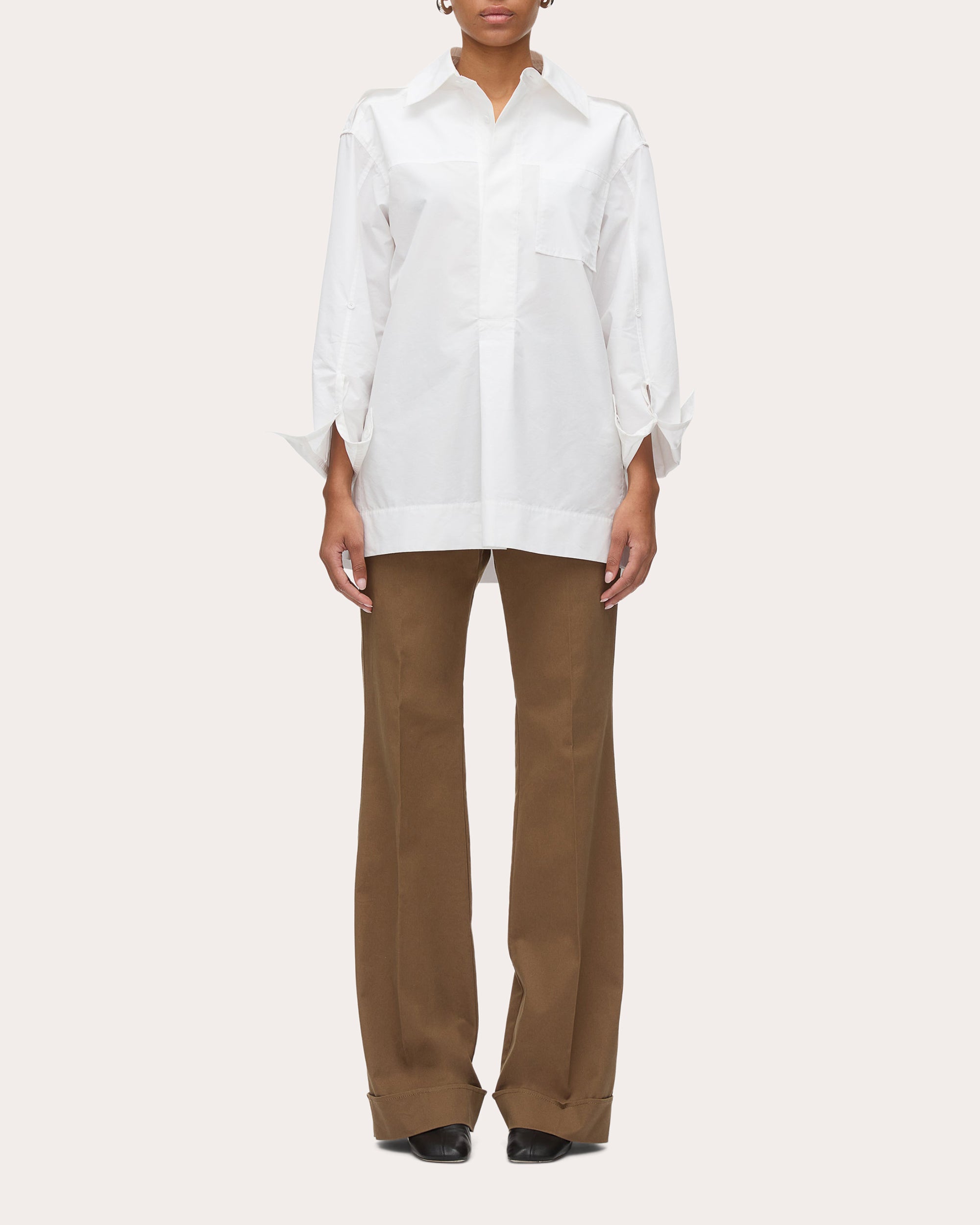 Oversized Techno Poplin Shirt
