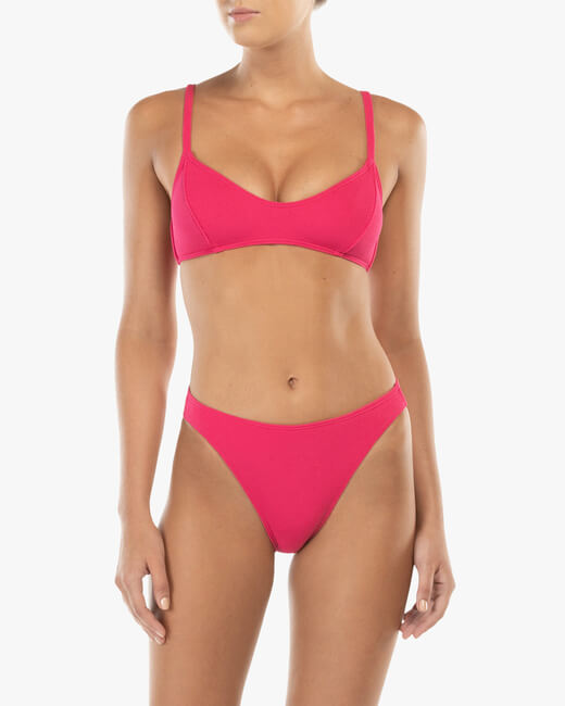 Piped Bralette Bikini Top