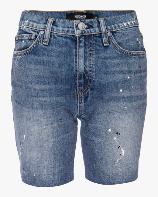 Hannah Mini Biker Denim Shorts
