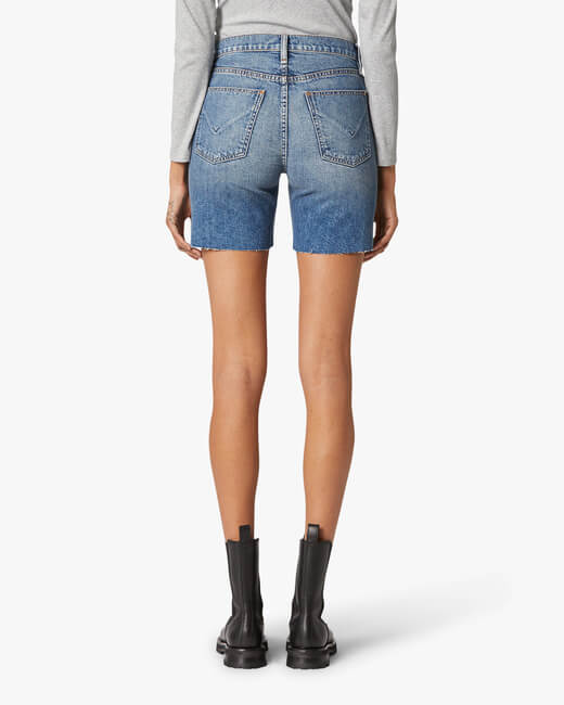 Hannah Mini Biker Denim Shorts