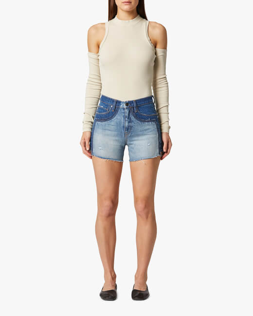 Double Jean Cut-Off Shorts