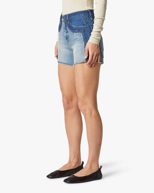 Double Jean Cut-Off Shorts