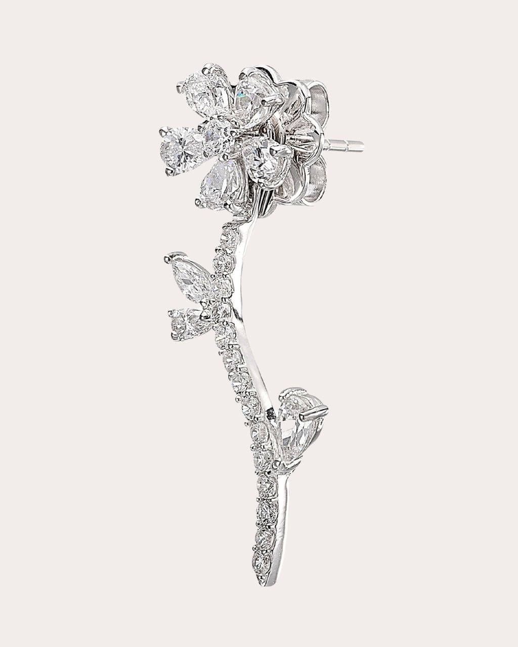 Marguerite 18K Gold and Rhodium Vermeil Lab-Grown Diamond Convertible Earrings