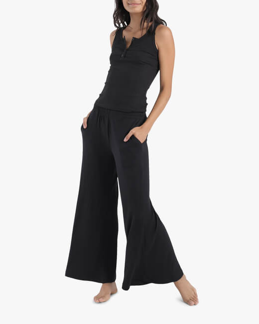 Black Ribbed Pants