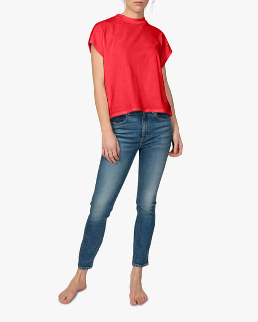 Engine Red Cropped Tee