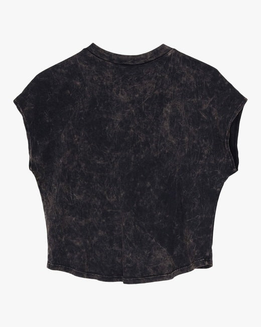 Mineral Black Cropped Tee