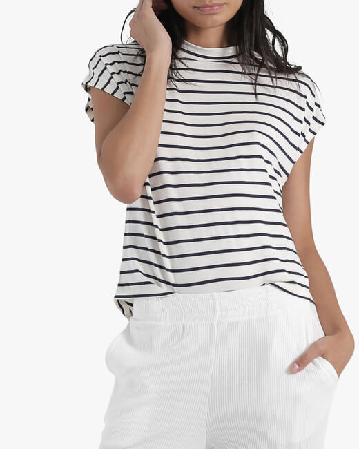 Stripe Cropped Tee
