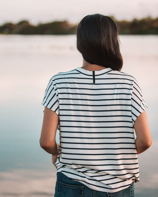 Stripe Cropped Tee