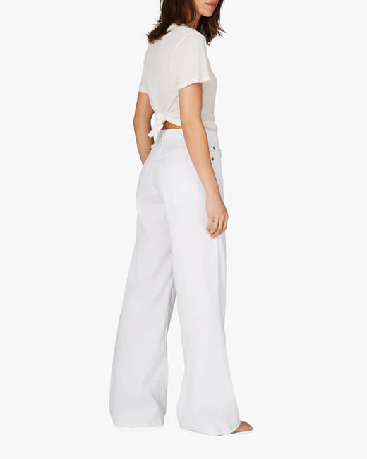 White Wide-Leg Pants