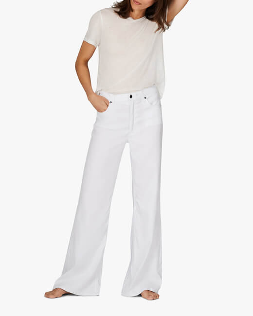 White Wide-Leg Pants