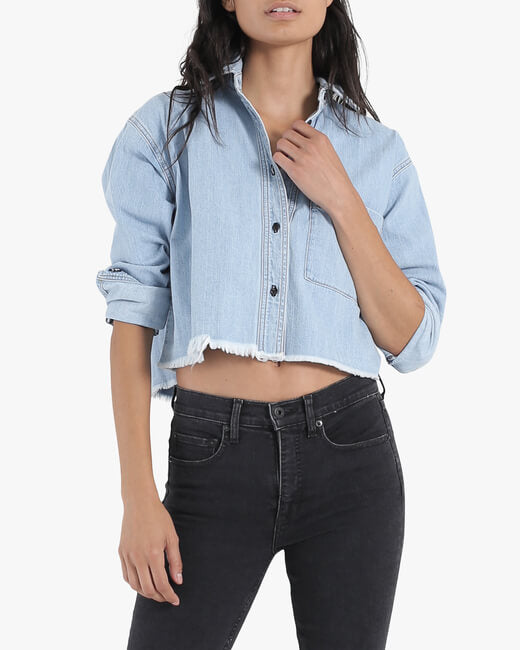 Cropped Denim Shirt
