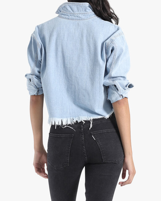 Cropped Denim Shirt