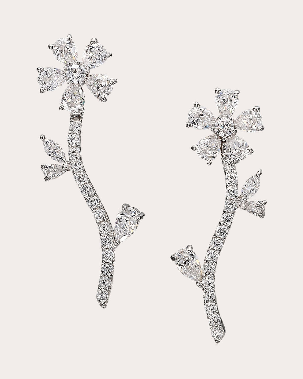Marguerite 18K Gold and Rhodium Vermeil Lab-Grown Diamond Convertible Earrings