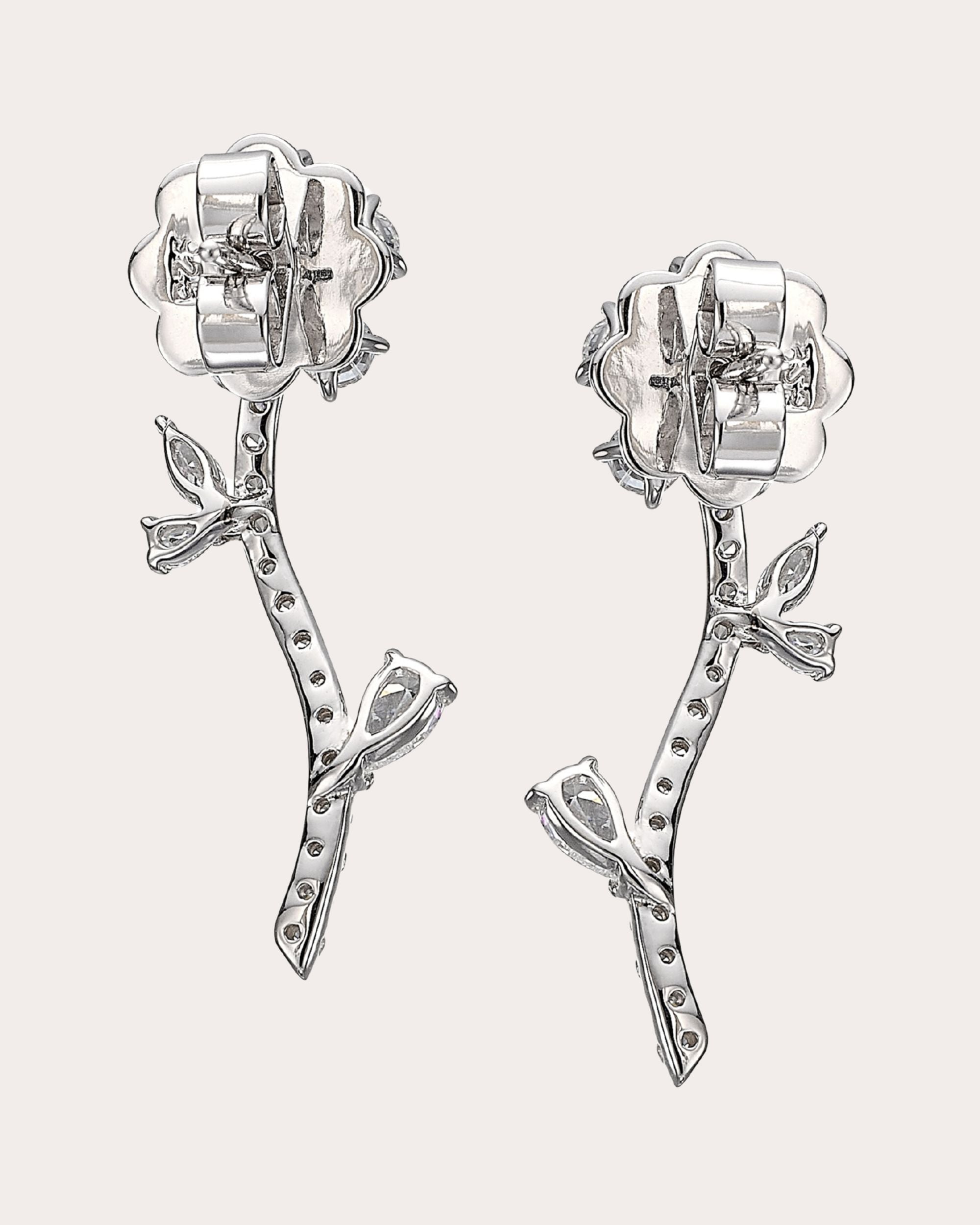 Marguerite 18K Gold and Rhodium Vermeil Lab-Grown Diamond Convertible Earrings