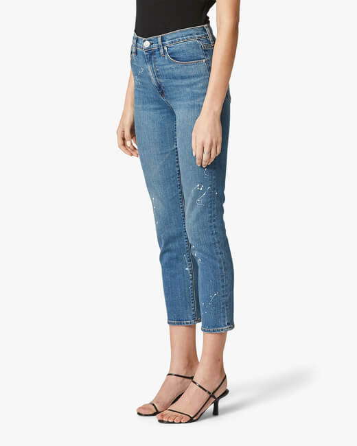 Barbara High-Waist Cropped Straight Jeans