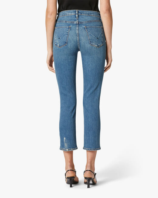 Barbara High-Waist Cropped Straight Jeans