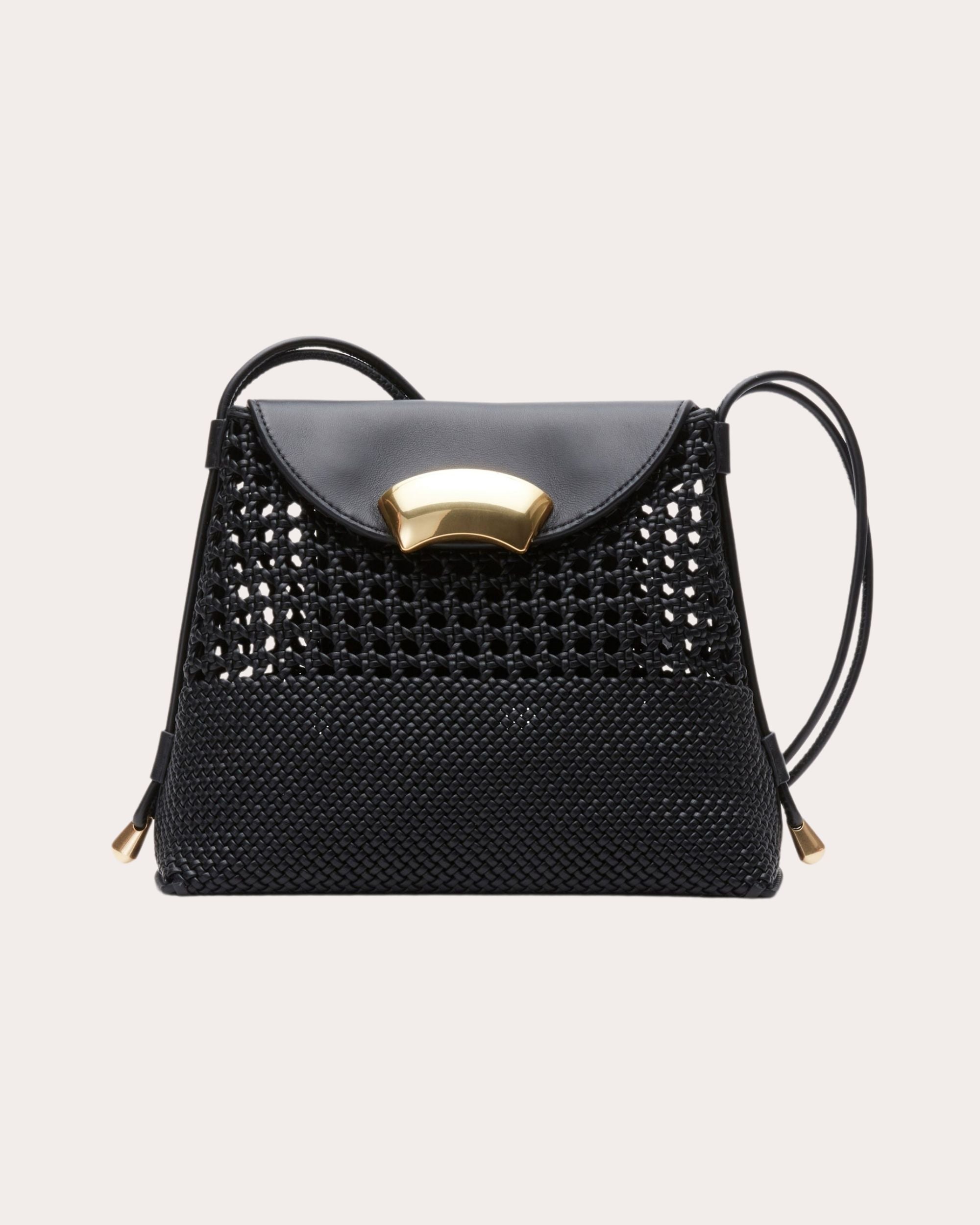 Petite ID Leather Macramé Shoulder Bag