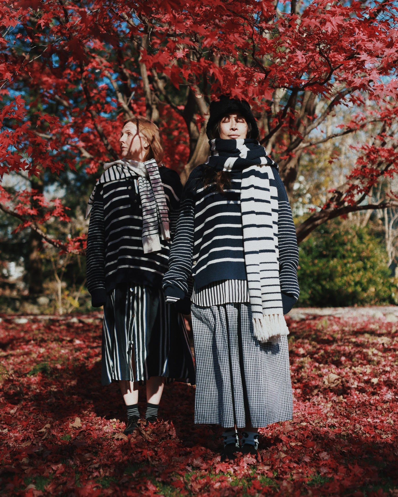 Sam Fringed Striped Cashmere-Blend Scarf