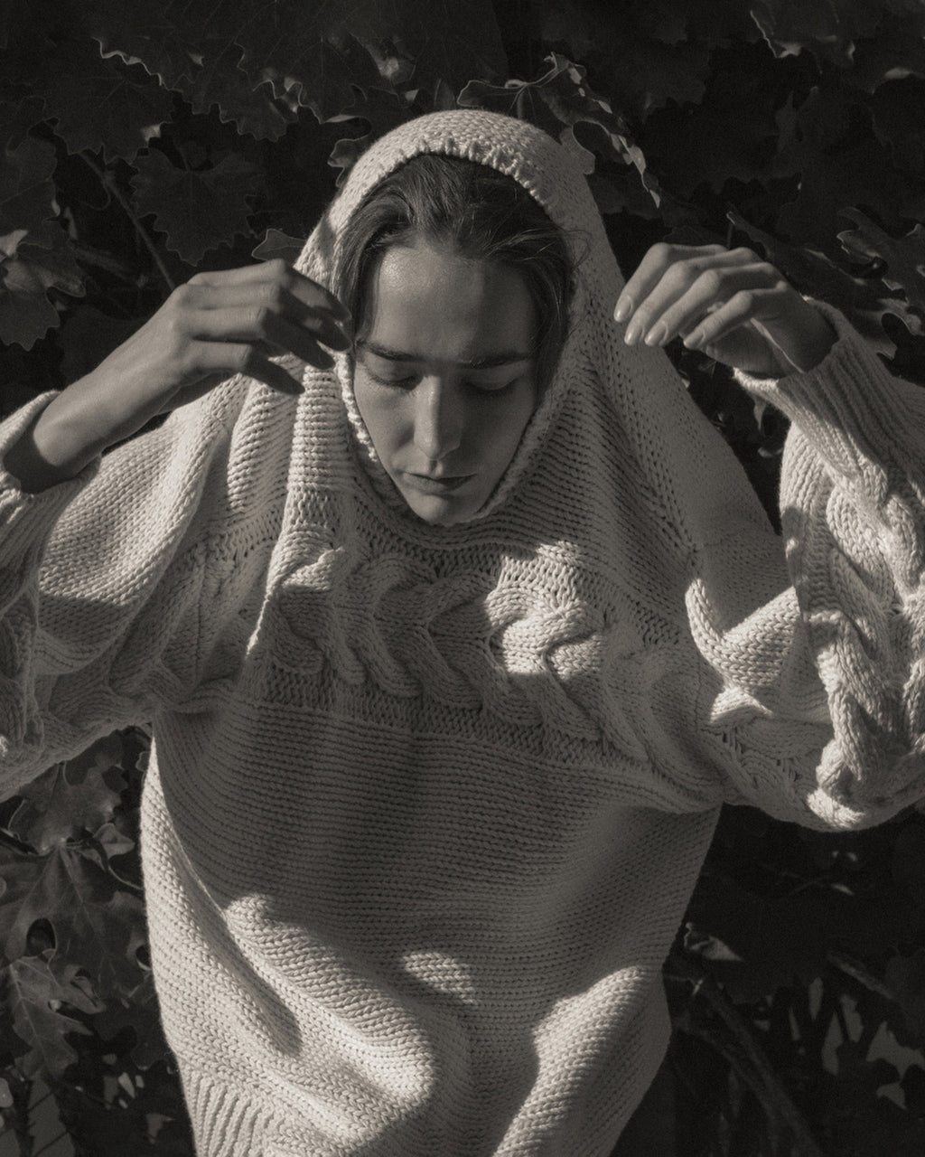 Serin Cable Knit Cotton Sweater