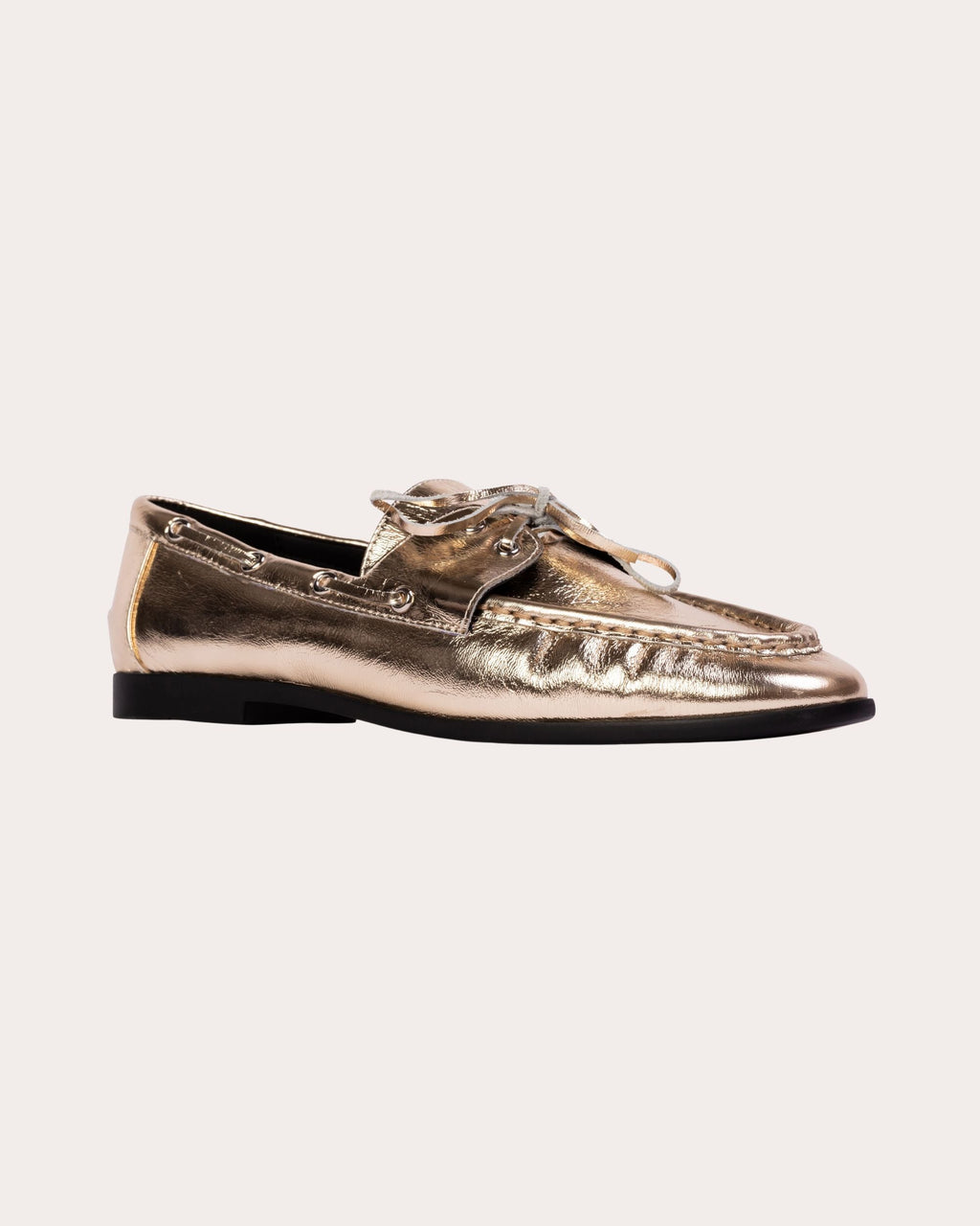 Davy Crinkled Metallic Leather Loafer