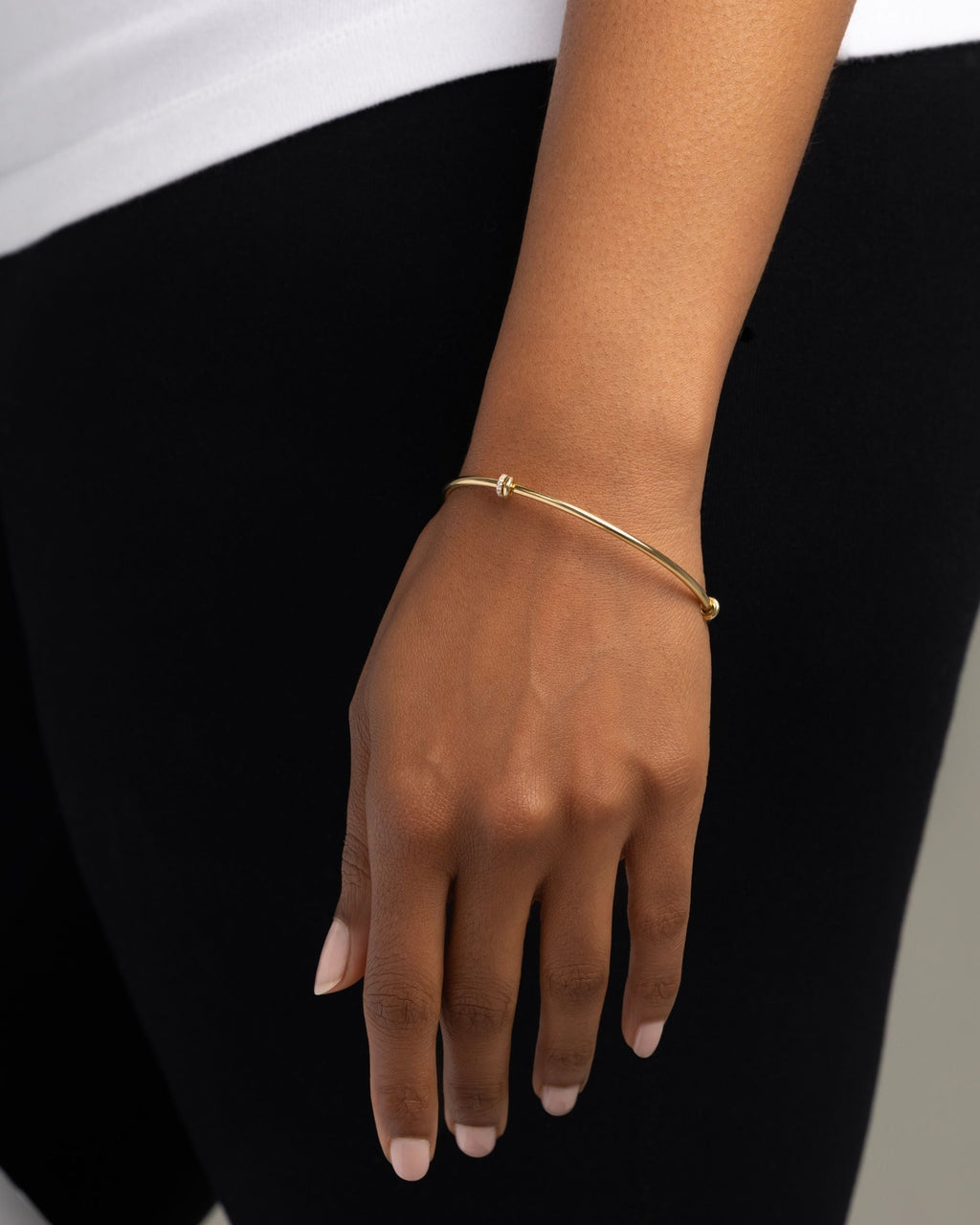 Kini 18K Gold Diamond Pavé Bangle