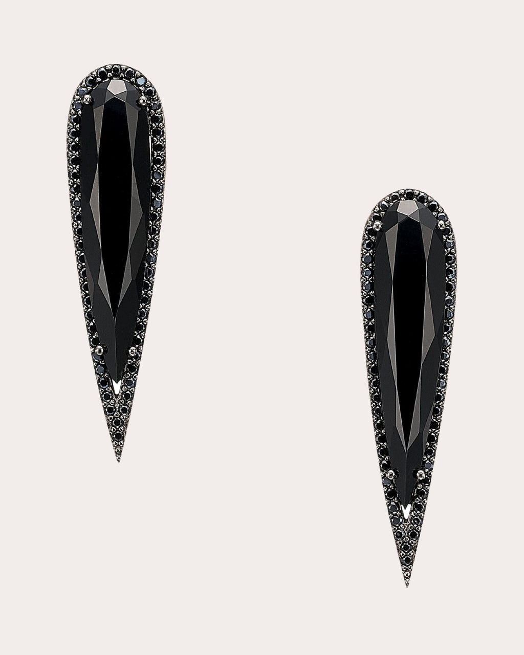 Glimmer 18K Gold and Rhodium Vermeil Lab-Grown Black Diamond Earrings