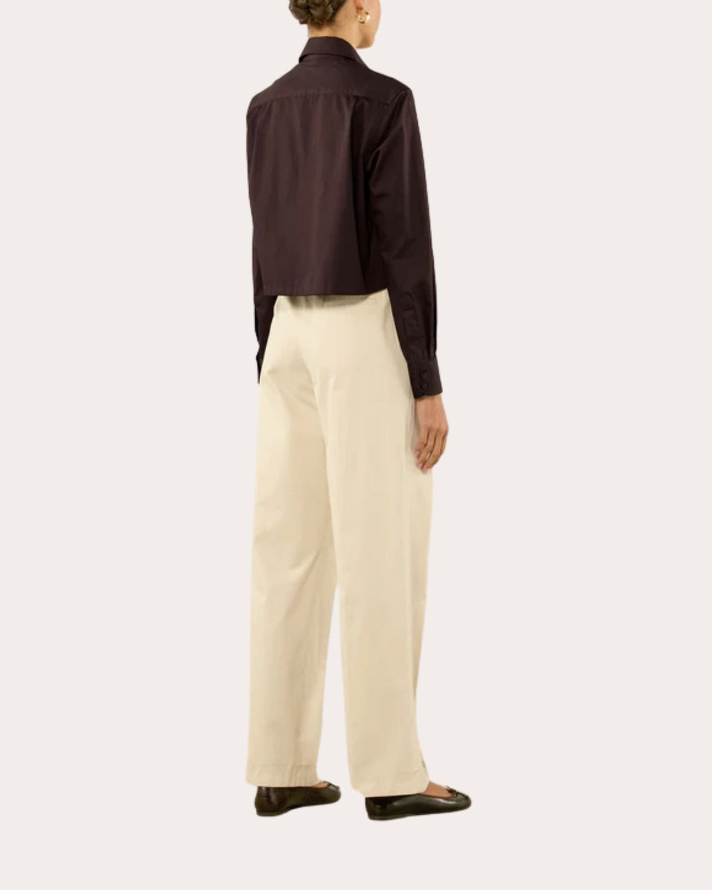 The Cropped Cotton Poplin Button-Up Shirt
