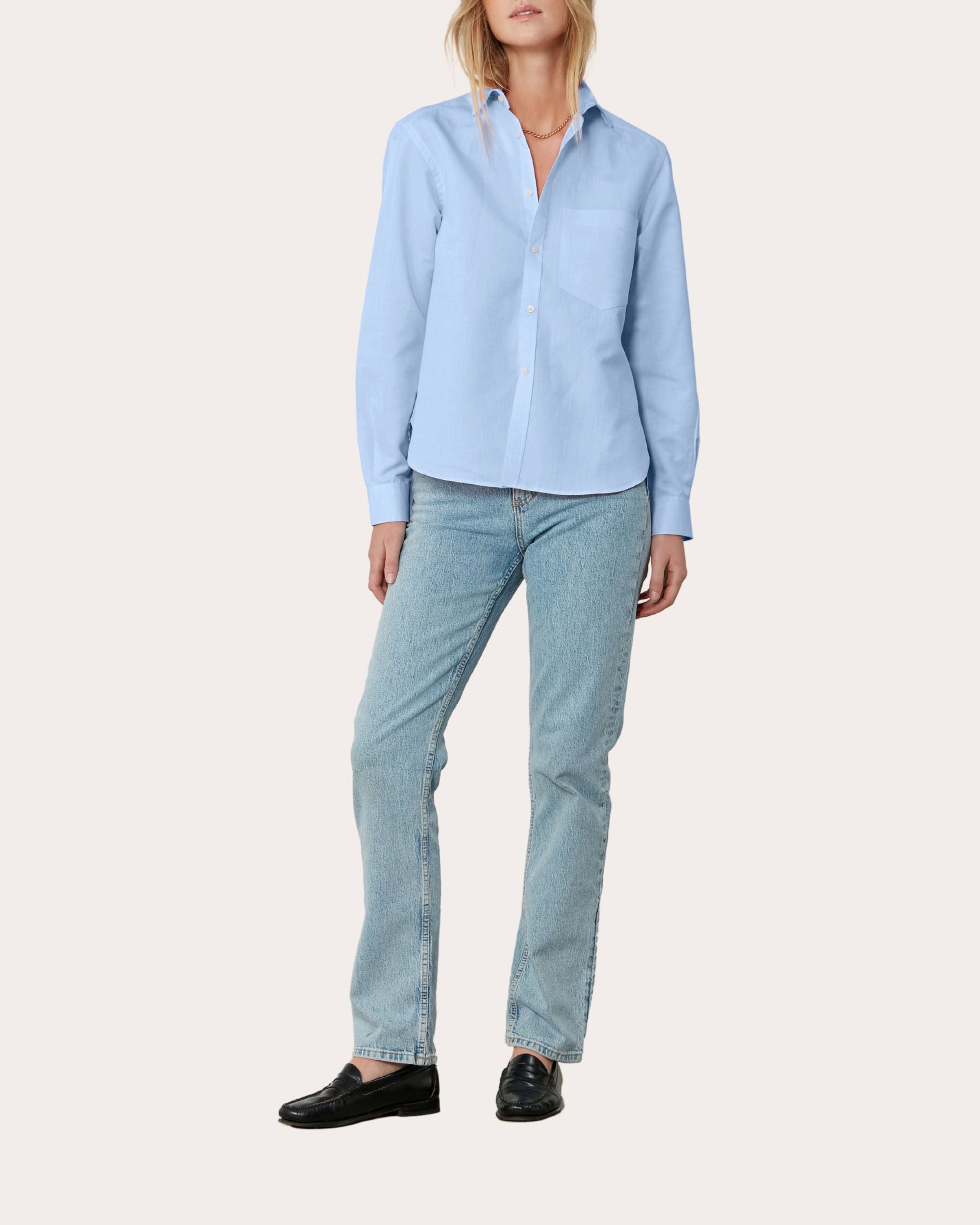 The Classic Woven Cotton-Linen Button-Up Shirt