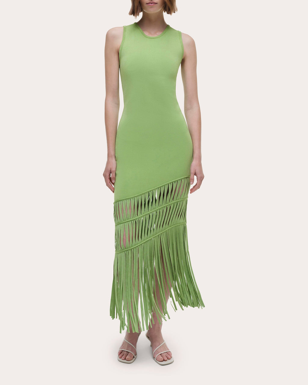 Brookes Fringe-Trim Sleeveless Dress