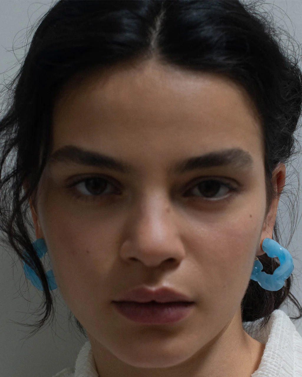 Ruffle 18K Gold-Plated Silver and Resin Earrings