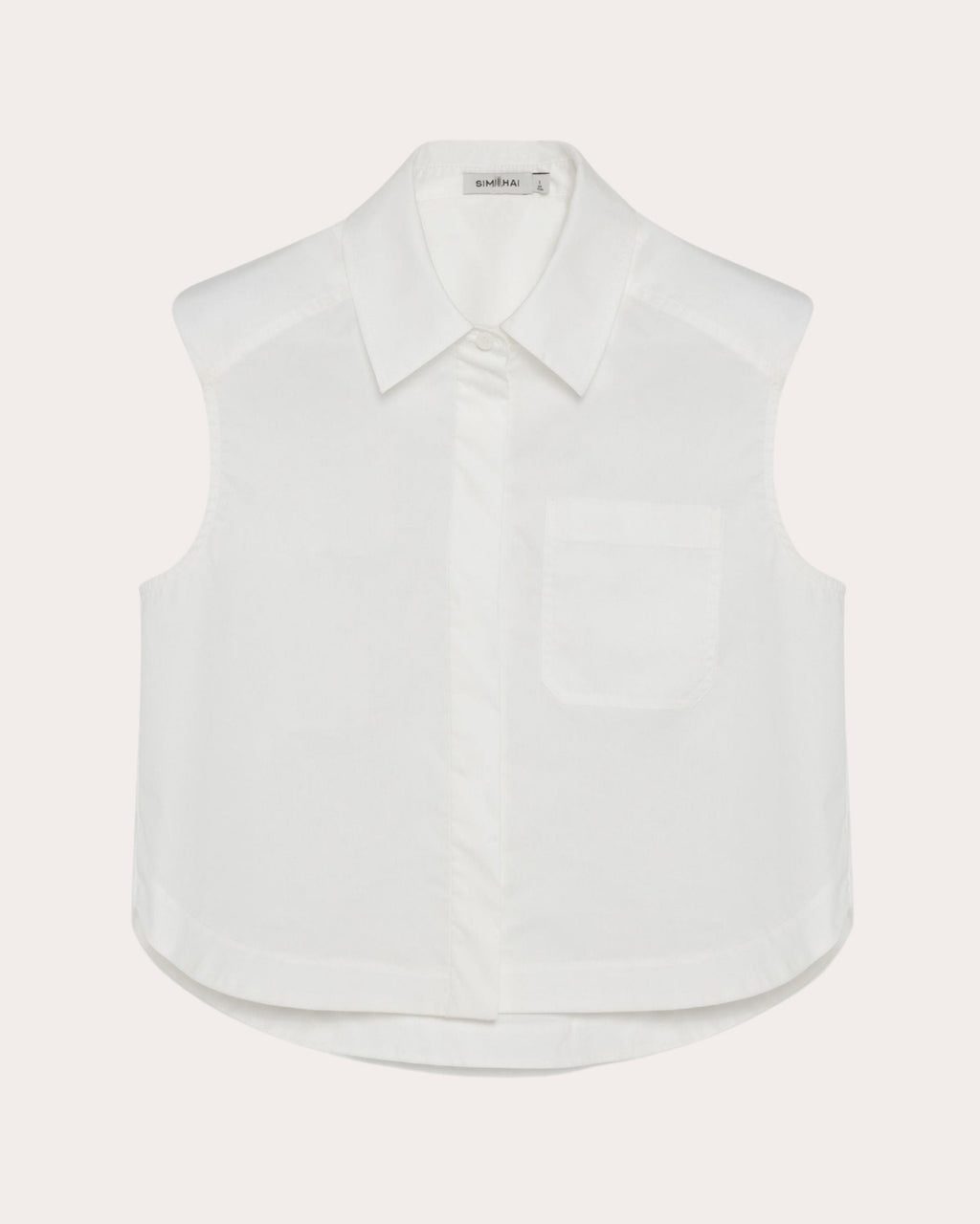 Winslow Poplin Cropped Sleeveless Shirt