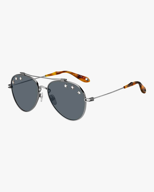 Grey Blue Aviator Sunglasses