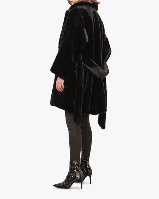 Kimono Faux Fur Coat