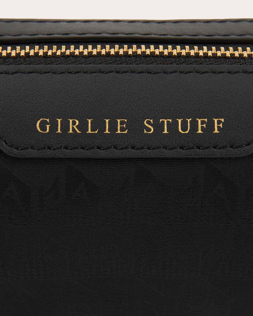 Girlie Stuff Tasseled Leather-Trimmed Nylon Jacquard Pouch