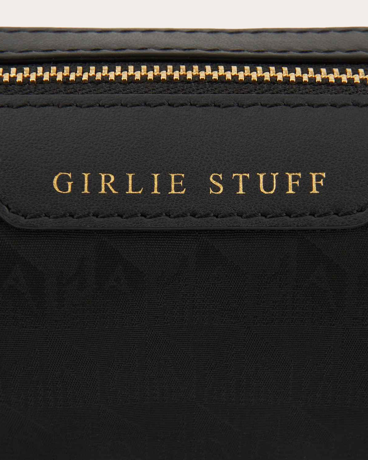 Girlie Stuff Tasseled Leather-Trimmed Nylon Jacquard Pouch