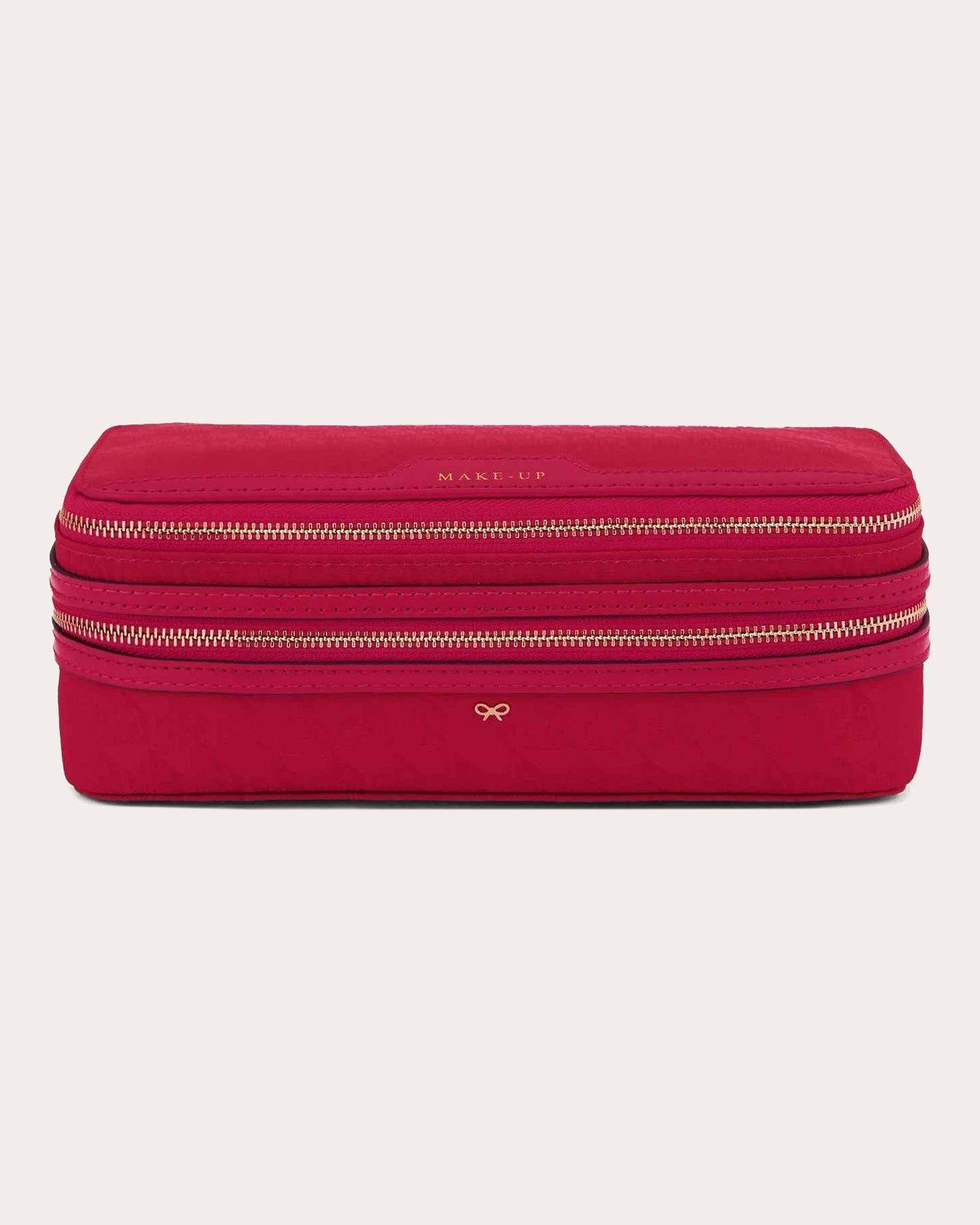 Make-Up Dual-Zip Nylon Jacquard Pouch