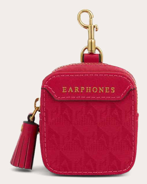 Ear Phones Tasseled Nylon Jacquard Travel Pouch