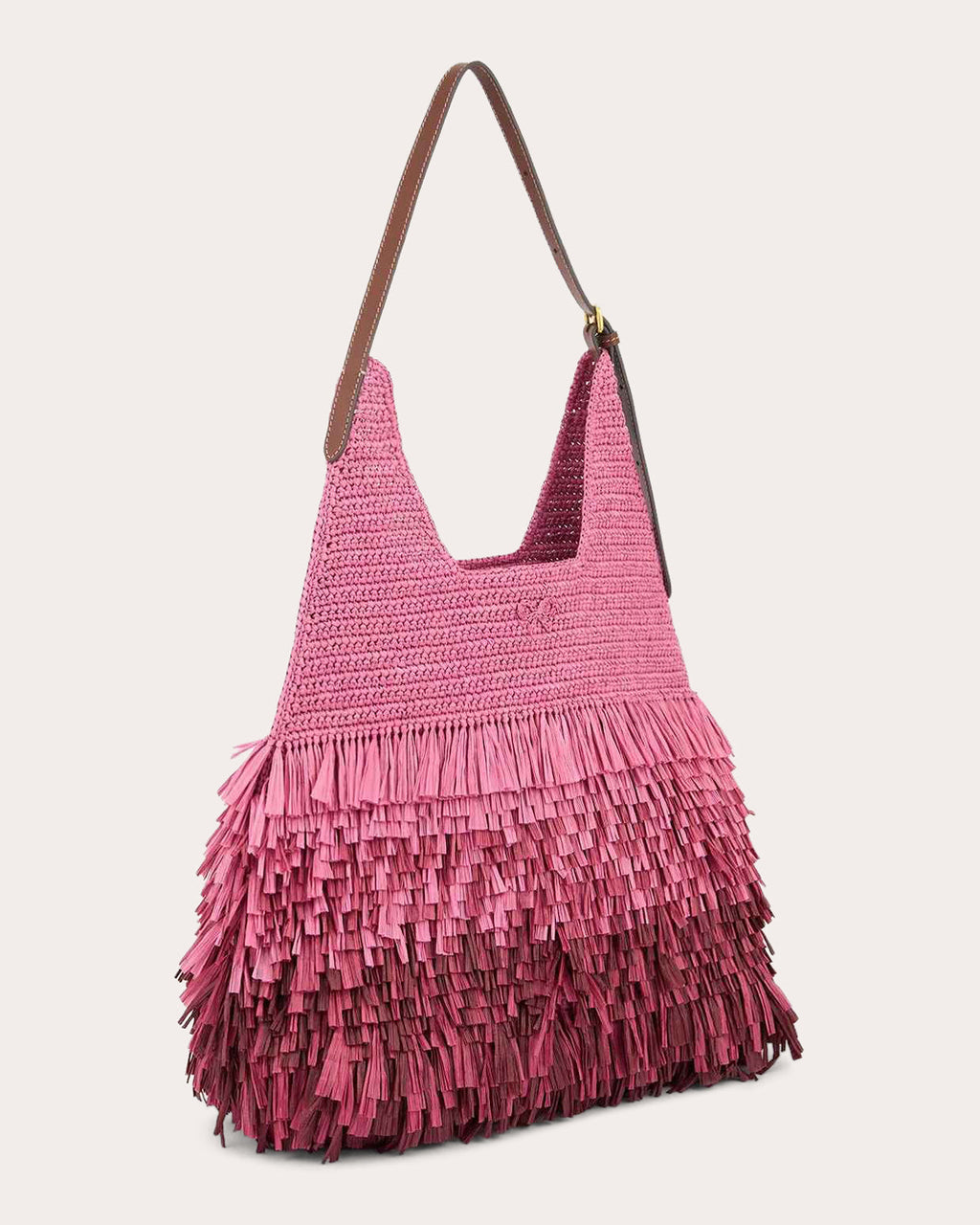 Shag Dégradé Raffia Shoulder Bag