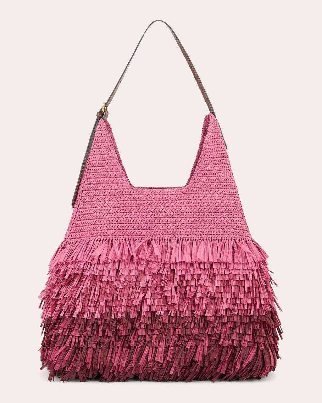 Shag Dégradé Raffia Shoulder Bag