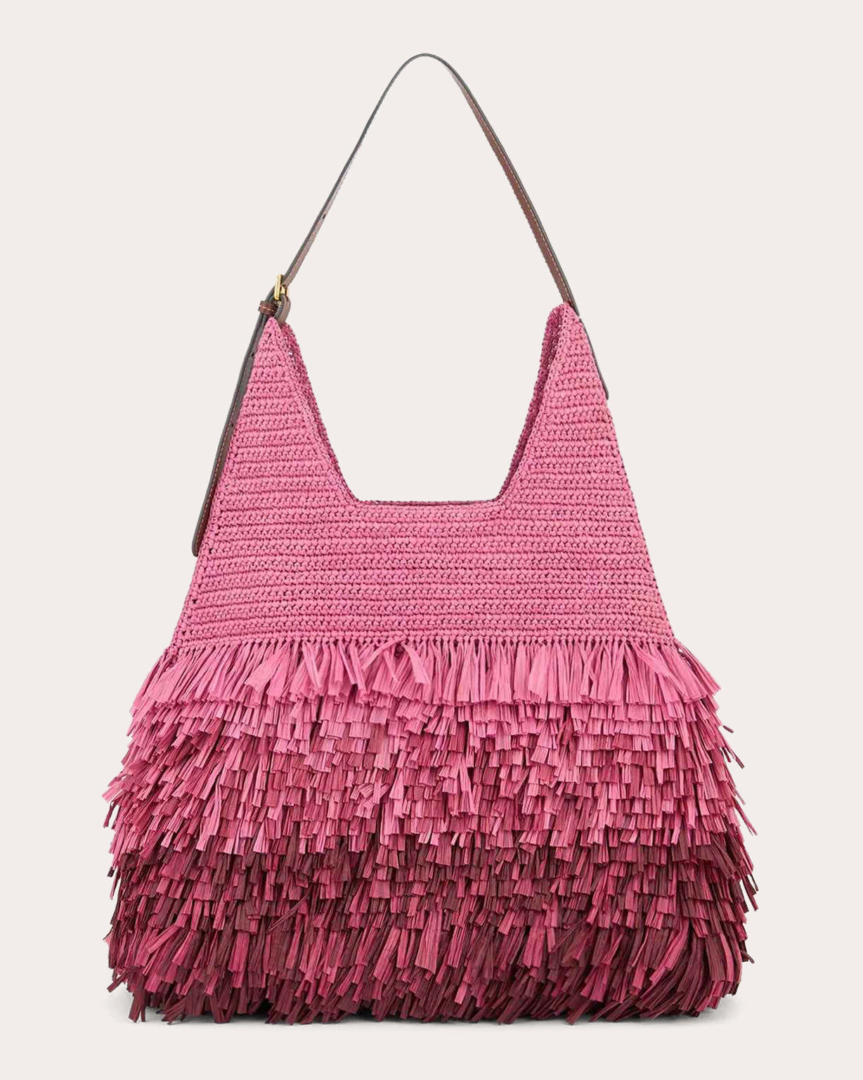 Shag Dégradé Raffia Shoulder Bag