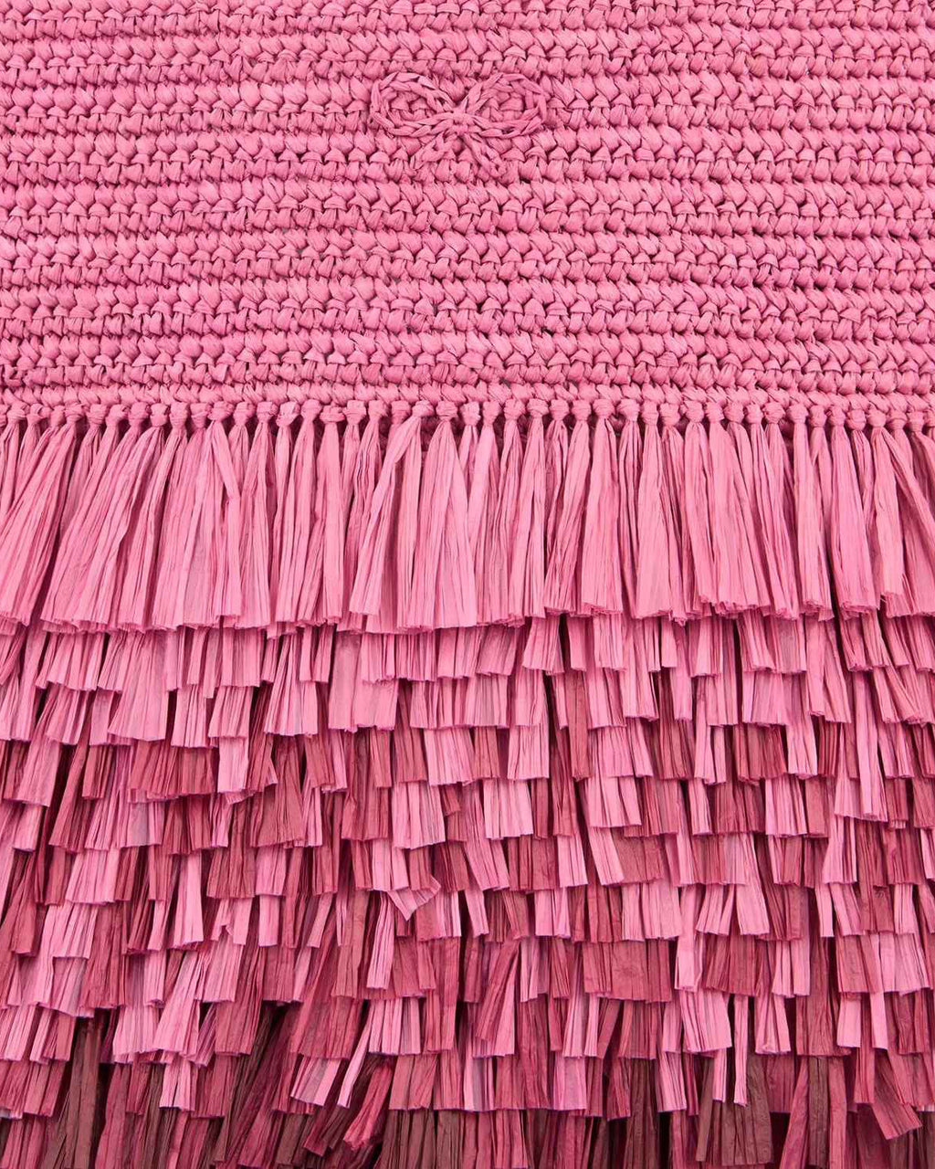 Shag Dégradé Raffia Shoulder Bag