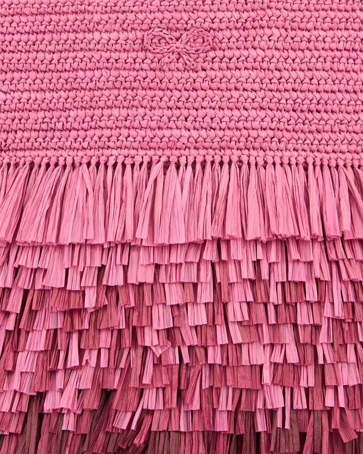 Shag Dégradé Raffia Shoulder Bag