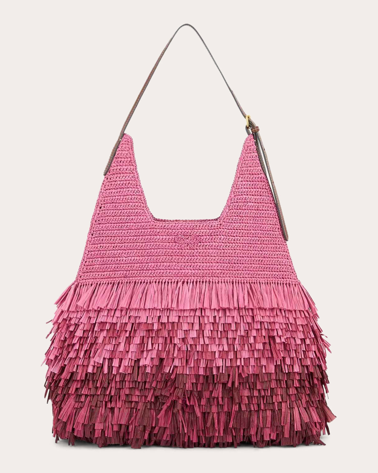 Shag Dégradé Raffia Shoulder Bag