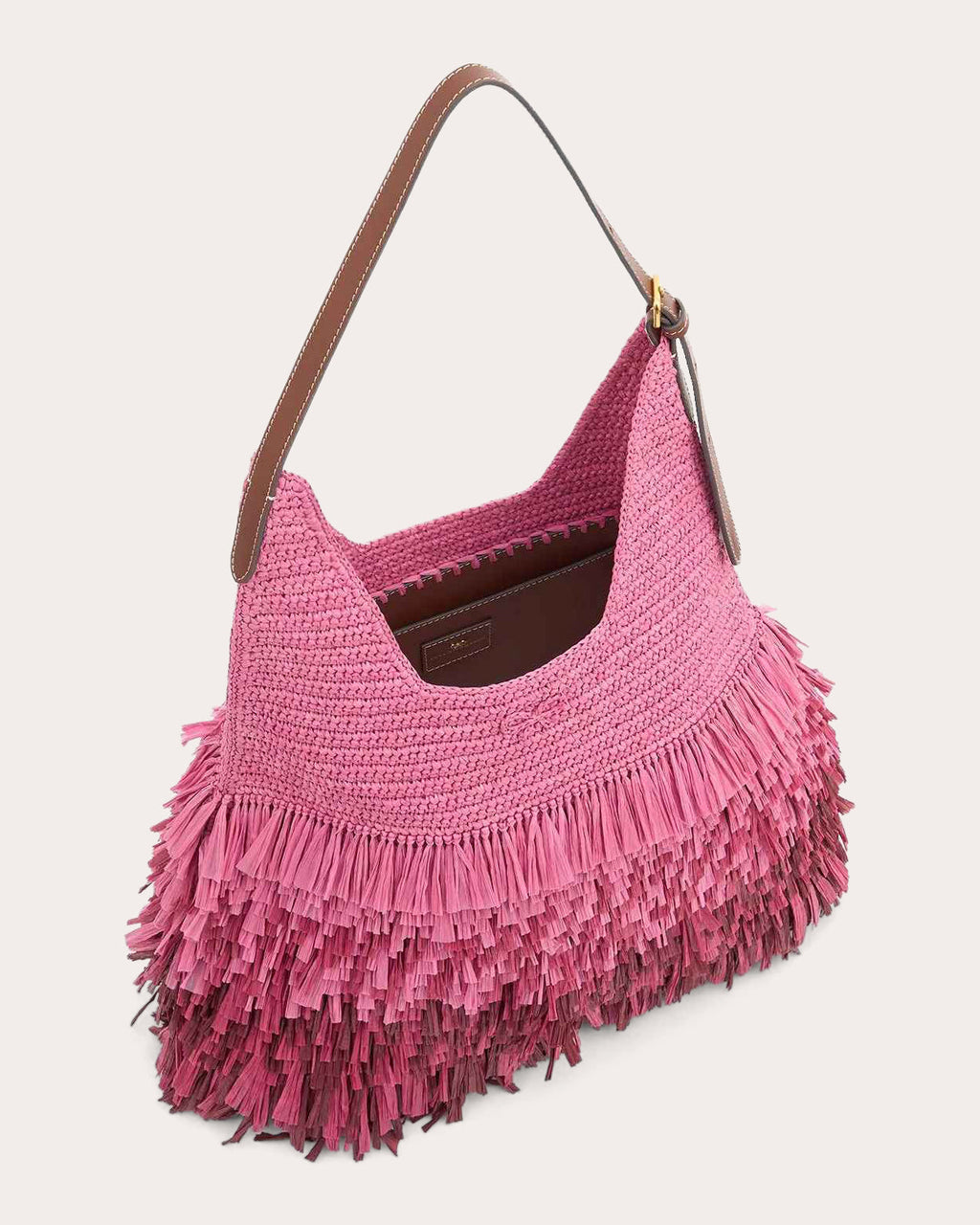 Shag Dégradé Raffia Shoulder Bag