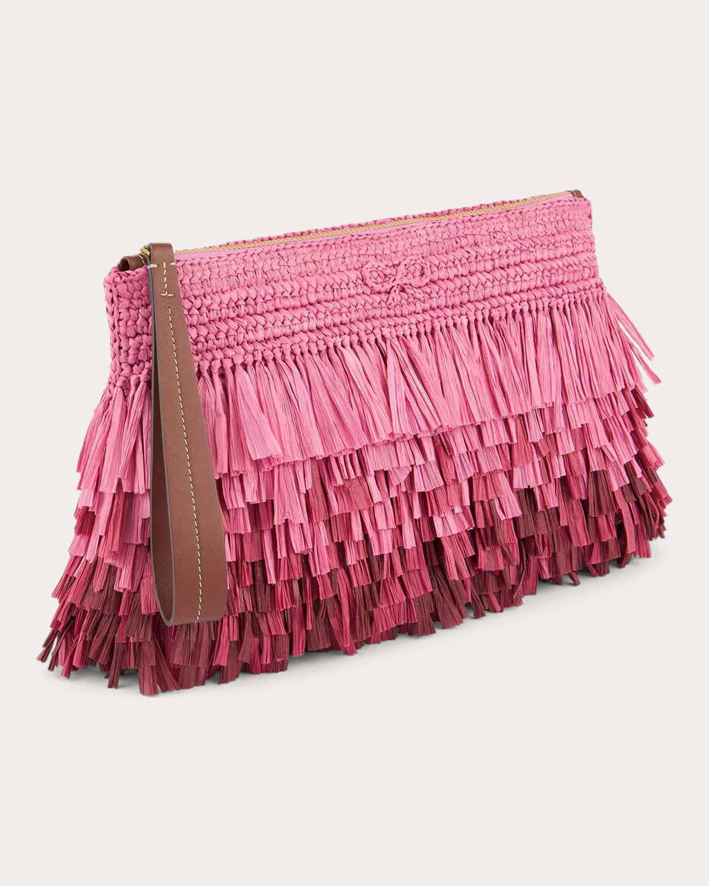 Shag Dégradé Raffia Clutch