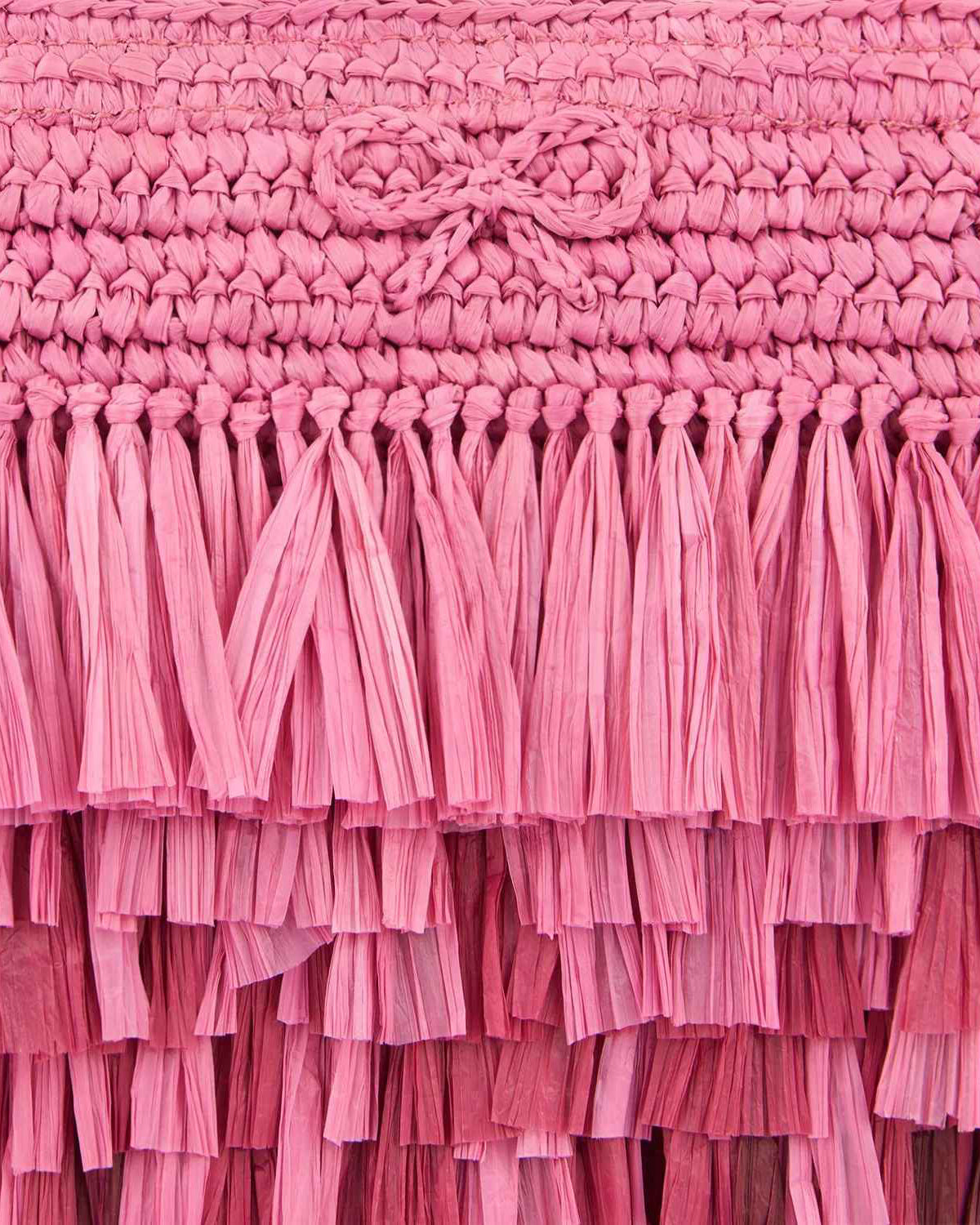 Shag Dégradé Raffia Clutch