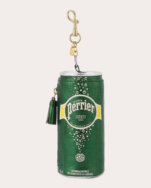 Perrier Metallic-Leather Coin Purse Bag Charm