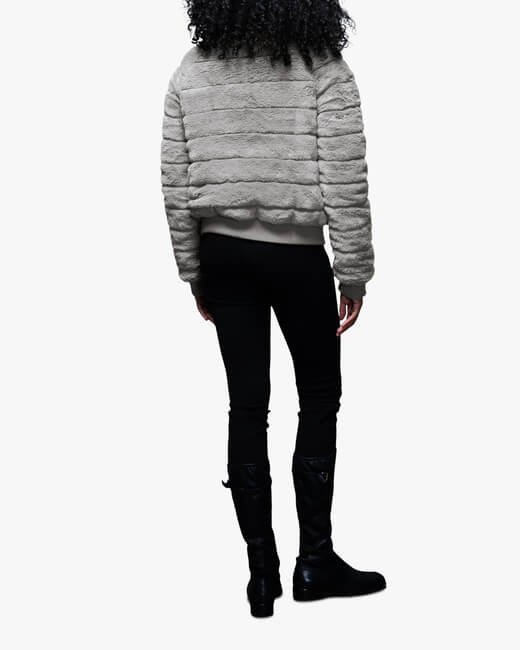 Bomber  Faux Fur Puffer Jacket