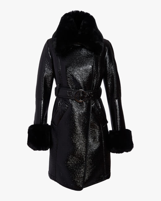 Faux Fur Belted Coat